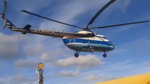 Посадка вертолета в тундре
