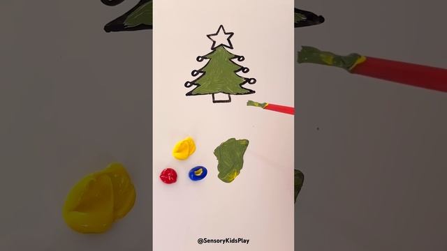 Paint and Learn Colors!  #christmas #educationalplay #childactivity #kids #sensorylearning #toys