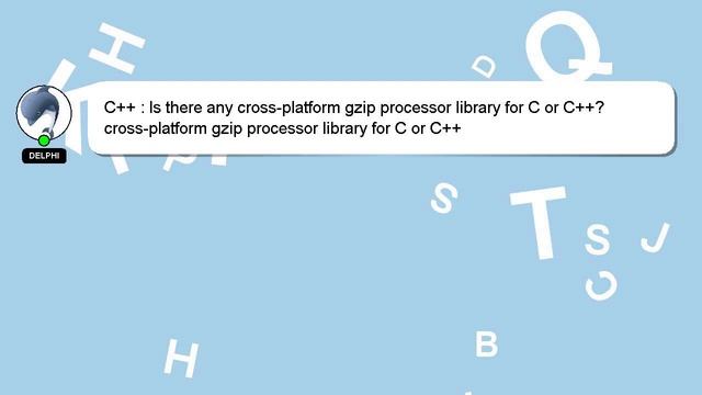 C++ : Is there any cross-platform gzip processor library for C or C++? смотреть онлайн