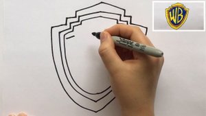 How to draw the Warner Brothers logo ✏️