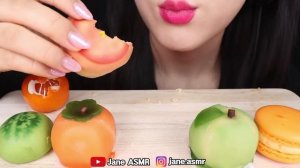 ASMR CAMELLIA WAGASHI SWEET BEAN CAKE 까멜리아 화과자 찹쌀떡 먹방 EATING SOUNDS