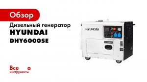 Обзор дизельного генератора Hyundai DHY 6000SE
