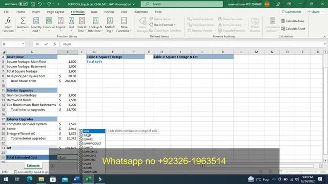 Exp19_Excel_Ch06_Ml1_Housing_Cost  | Excel Chapter 6 Mid-Level 1 - Housing Cost