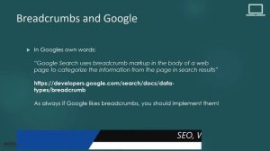 #092 SEO Tutorial For Beginners -  Breadcrumbs and SEO