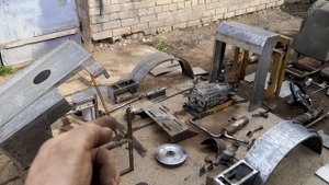 Самодельный минитрактор переломка. Серия 12. Полный разбор и подготовка к покраске.