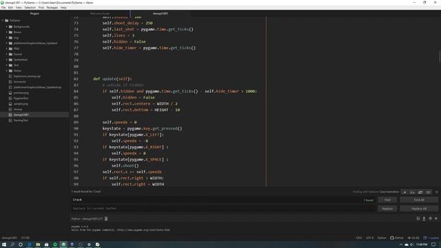 Python practice with PyGame