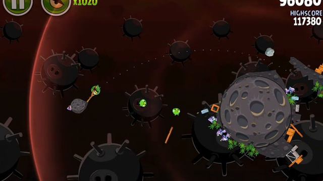 Angry Birds Space Danger Zone D-18 Walkthrough 3 Stars смотреть онлайн