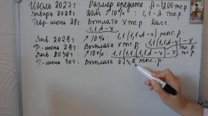 В июле 2027 планируется взять кредит /1 вариант Ященко ЕГЭ профиль 2023 / 36 вариантов /Задание 15