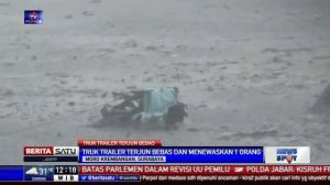 Truk Trailer Terjun Bebas, 1 Orang Tewas