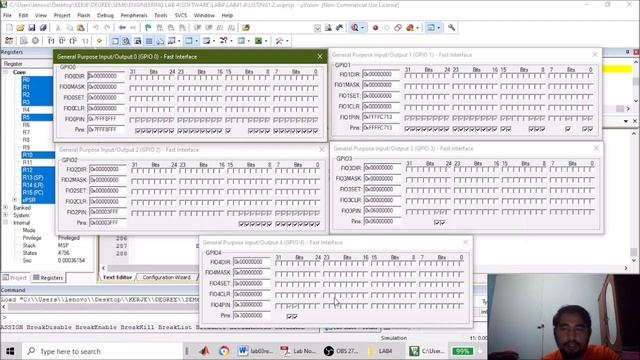 Lab 4 - The GPIO in ARM Cortex-M3 LPC1768 Microcontroller