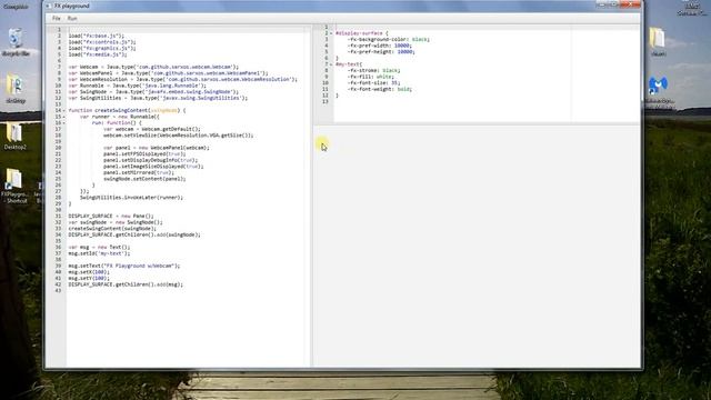 FX Playground using Webcam