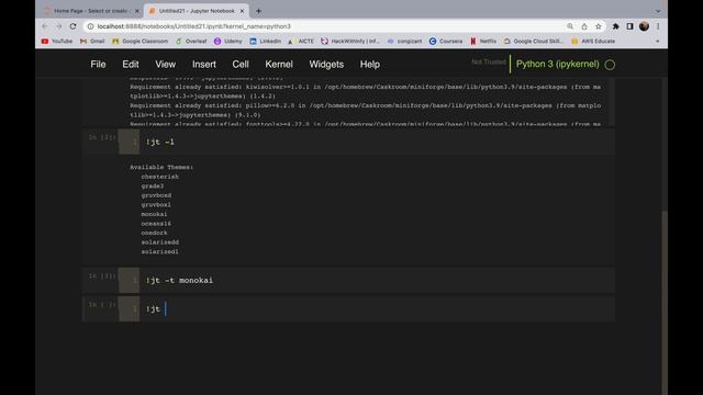 How to change Jupyter Notebook Themes | MacBook Air M1 | macOS Monterey | 2023 смотреть онлайн