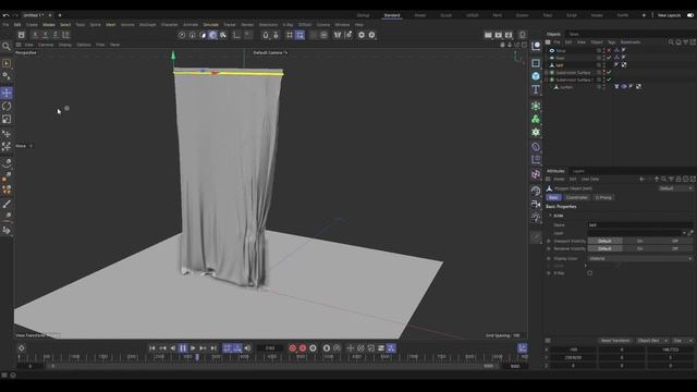 Modeling curtain in Maxon Cinema 4D