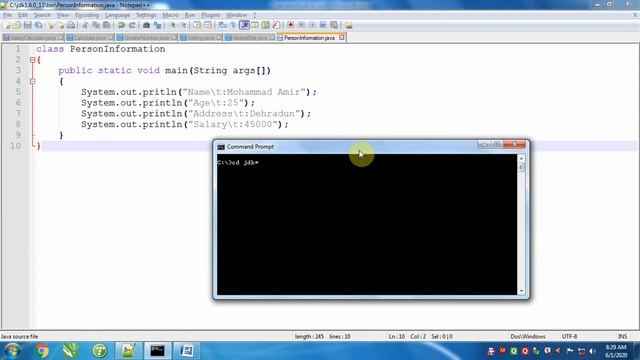 Java Introduction   Part 1   Simple Printing Program