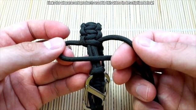 How to Make an S-Biner Cobra Knot Paracord Bracelet Tutorial смотреть онлайн