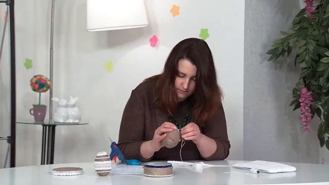 Простой декор из шпагата и кружев - мастер-класс Юлии Конопля смотреть онлайн