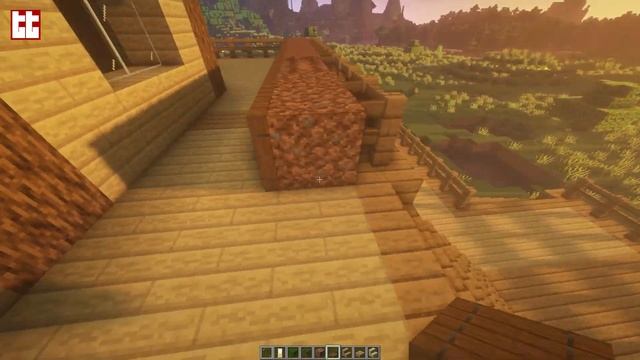 Minecraft tutorial: How to build survival wooden farm house  Easy build tutorial 4K Utra HD