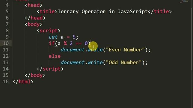 Conditional Ternary Operator In Javascript Lectures Series Javascript Tutorials for Beginners Urdu