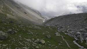 Мижирги Левая Сторона ледника от альплагеря Безенги