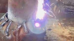 Турбопечь на отработке из подручных материалов из отработанного масла