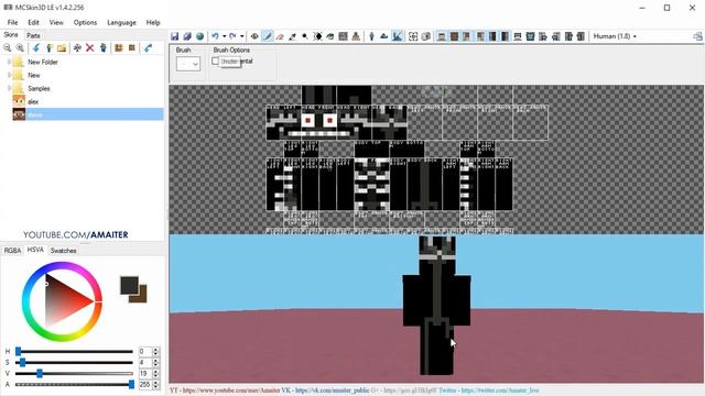 Minecraft | Рисуем Skin | FNaF-4 Эндоскелет + Download #5 смотреть онлайн