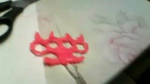 Как нарисовать кастет 3д ручкой . 3д кастет не хуже   металлического кастета.