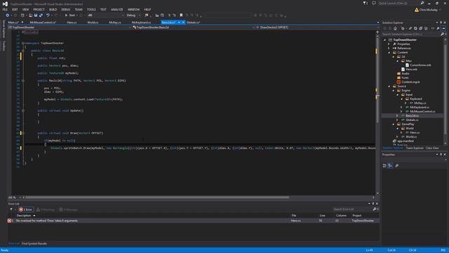 Mouse Class and Rotate Sprite - Game Dev Tutorial - Pt  3 - C# Monogame