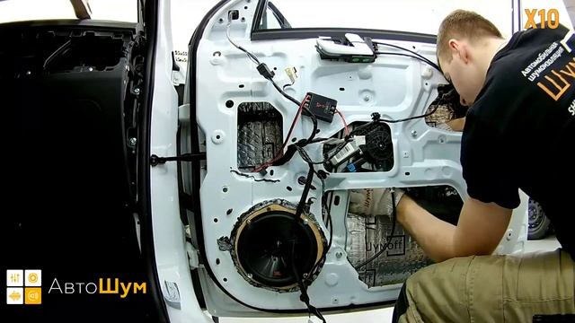 Шумоизоляция дверей Geely Emgrand в уровне Премиум. АвтоШум.