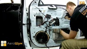 Шумоизоляция дверей Geely Emgrand в уровне Премиум. АвтоШум.