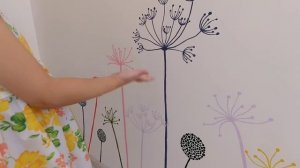 РОСПИСЬ СТЕН В ДЕТСКОЙ КОМНАТЕ Алиса показывает свою новую детскую комнату