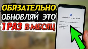 Обязательно обновляй это раз в месяц, что бы смартфон был всегда под защитой