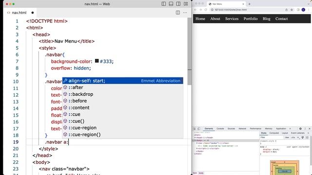 Responsive Navigation Menu HTML CSS and JavaScript Lesson