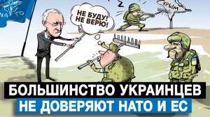 Большинство украинцев не доверяют НАТО и ЕС