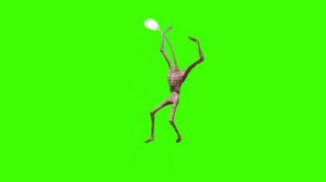 2 футажа танцующих сиреноголовых с фонарем на зеленом фоне