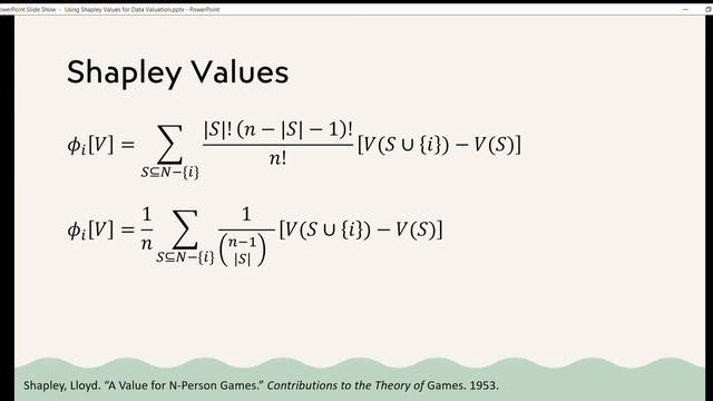 Using Shapley Values for Data Valuation смотреть онлайн