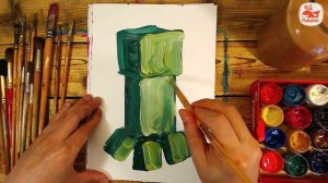 Как нарисовать Крипера из Майнкрафта / урок рисования для детей