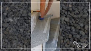 Укладка плитки из гранита на бетонную лестницу - делаем сами I Часть 1 I Granitstufen I Teil