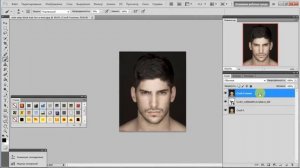 Фотошоп Меняем половину лица