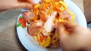 Простой ужин. Жаркое из курицы в духовке. ?