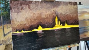 ИНТЕРЬЕРНАЯ КАРТИНА МАСТИХИНОМ. Поэтапное видео. Живопись маслом. Мастер класс для начинающих.