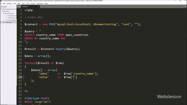 Typeahead Autocomplete for Bootstrap 5 using JavaScript in PHP MySQL смотреть онлайн