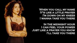 Madonna Like A Prayer Lyrics On Screen