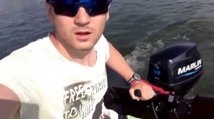 Первый запуск лодочного мотора Марлин 9.8 на реке Белая, г.Уфа