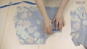 Как сшить летнюю лёгкую блузку? Блузка из остатков. Крой на ткани.