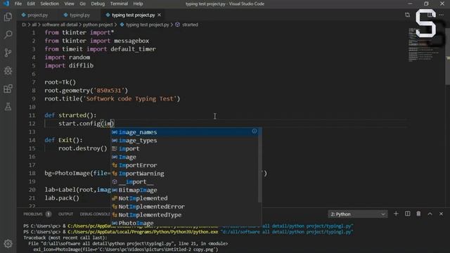 Build your own typing speed application in python tkinter