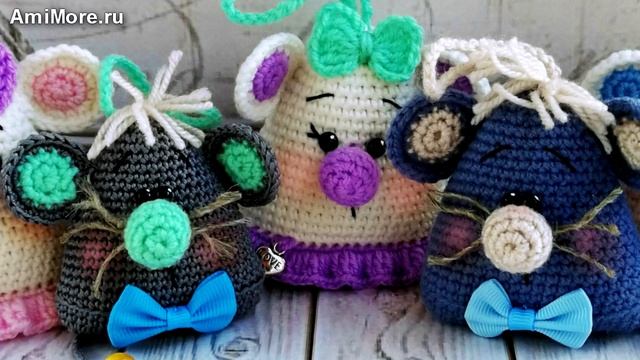 Амигуруми: схема Мышки-Малышки. Игрушки вязаные крючком - Free Crochet Patterns.