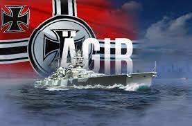 Мир кораблей. Немецкий крейсер прем 9 лвл. AGIR морской бой на локация Греция в 2023г.