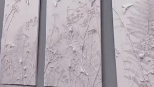 Ботанический барельеф Триптих 100/150 см. «Кружево природы»