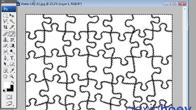Any photo into a jigsaw puzzle - Photoshop - Week 21 смотреть онлайн