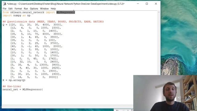 Neural Network in Python [ONE-LINER TUTORIAL]
